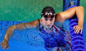 Katie Ledecky wins her first gold medal