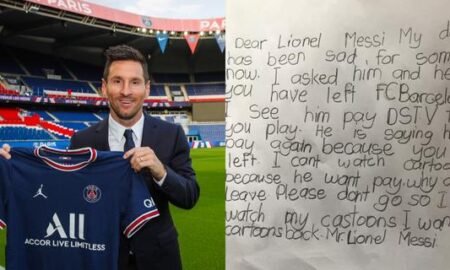 Lionel Messi letter