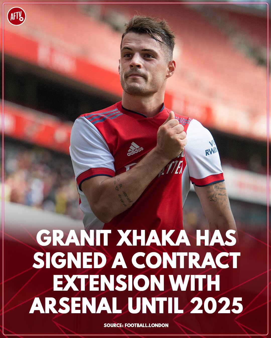 Granit Xhaka Extends Contract with Arsenal