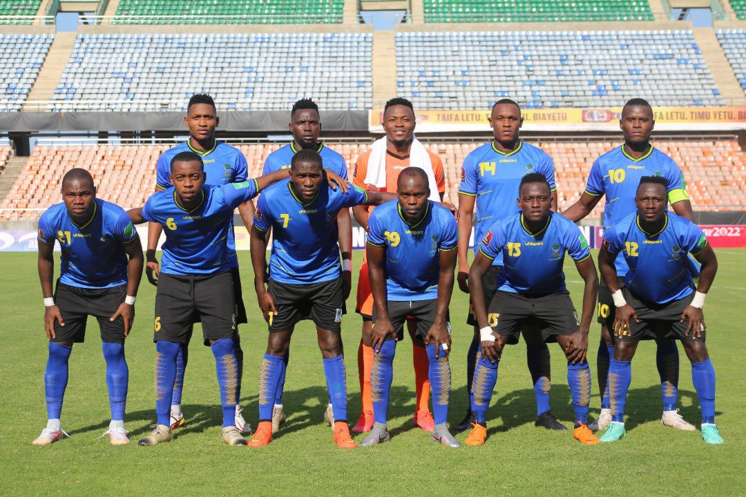 Tanzania team line up before their match against Madagascar in a previous qualifier