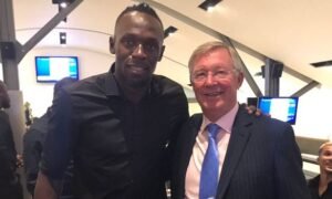 Usain Bolt with Sir Alex Ferguson