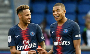 Kylian Mbappe with Neymar