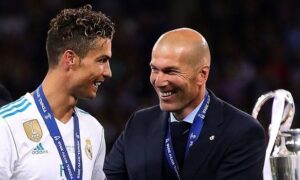 Cristiano Ronaldo with Zinediene Zidane