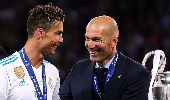 Cristiano Ronaldo with Zinediene Zidane