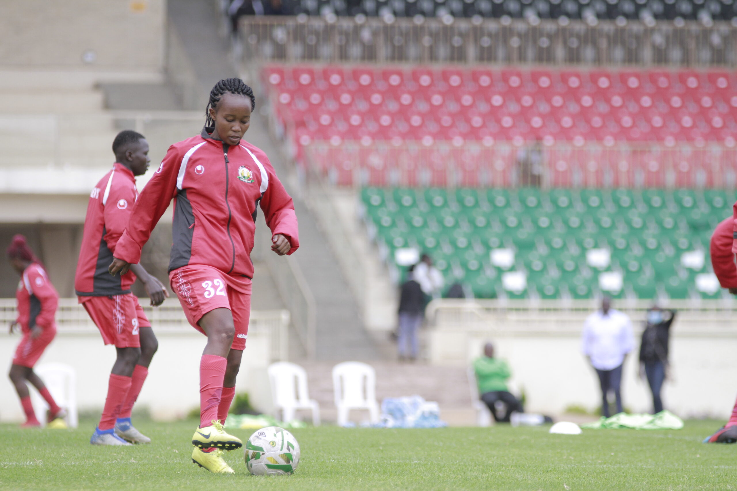 Harambee Starlets Midfielder Rachel Muema scaled