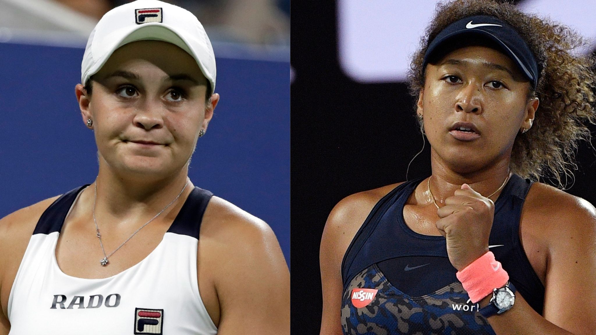 Ashleigh Barty with Naomi Osaka