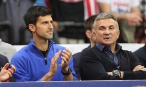 Novac Djokovic with his father Srdjan Djokovic