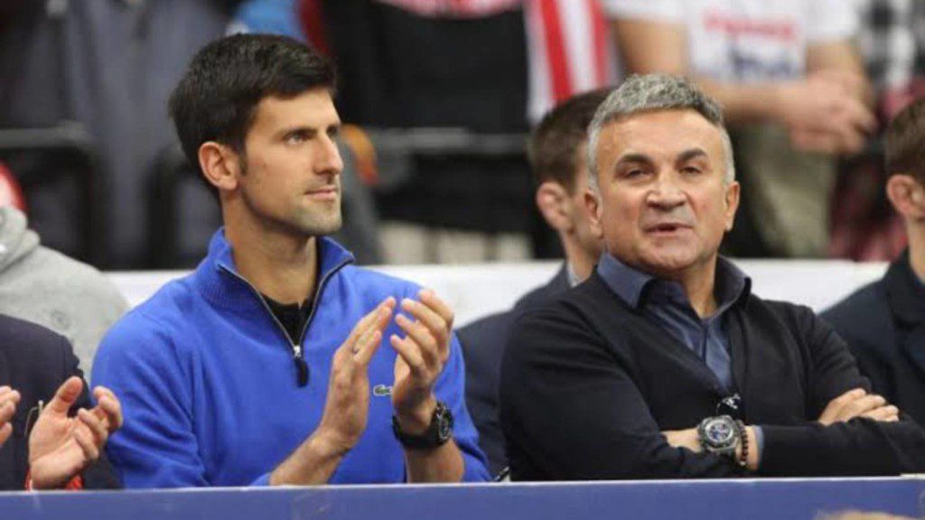 Novac Djokovic with his father Srdjan Djokovic