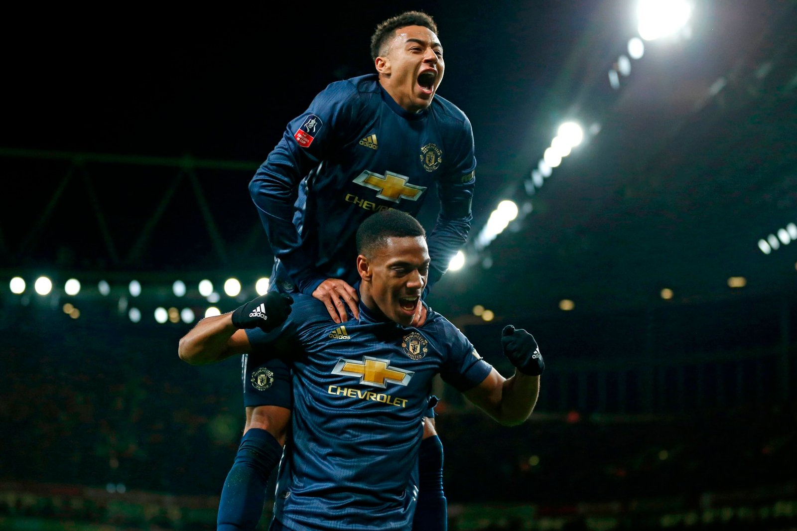 Anthony Martial and Jesse Lingard 
