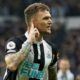 Kiera Trippier, Newcastle defender celebrating against Aston Villa