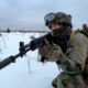 A Russians soldier in Ukraine's border