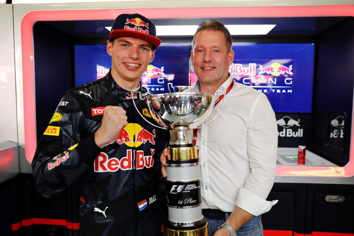 Max Verstappen with his father Jos Verstappen