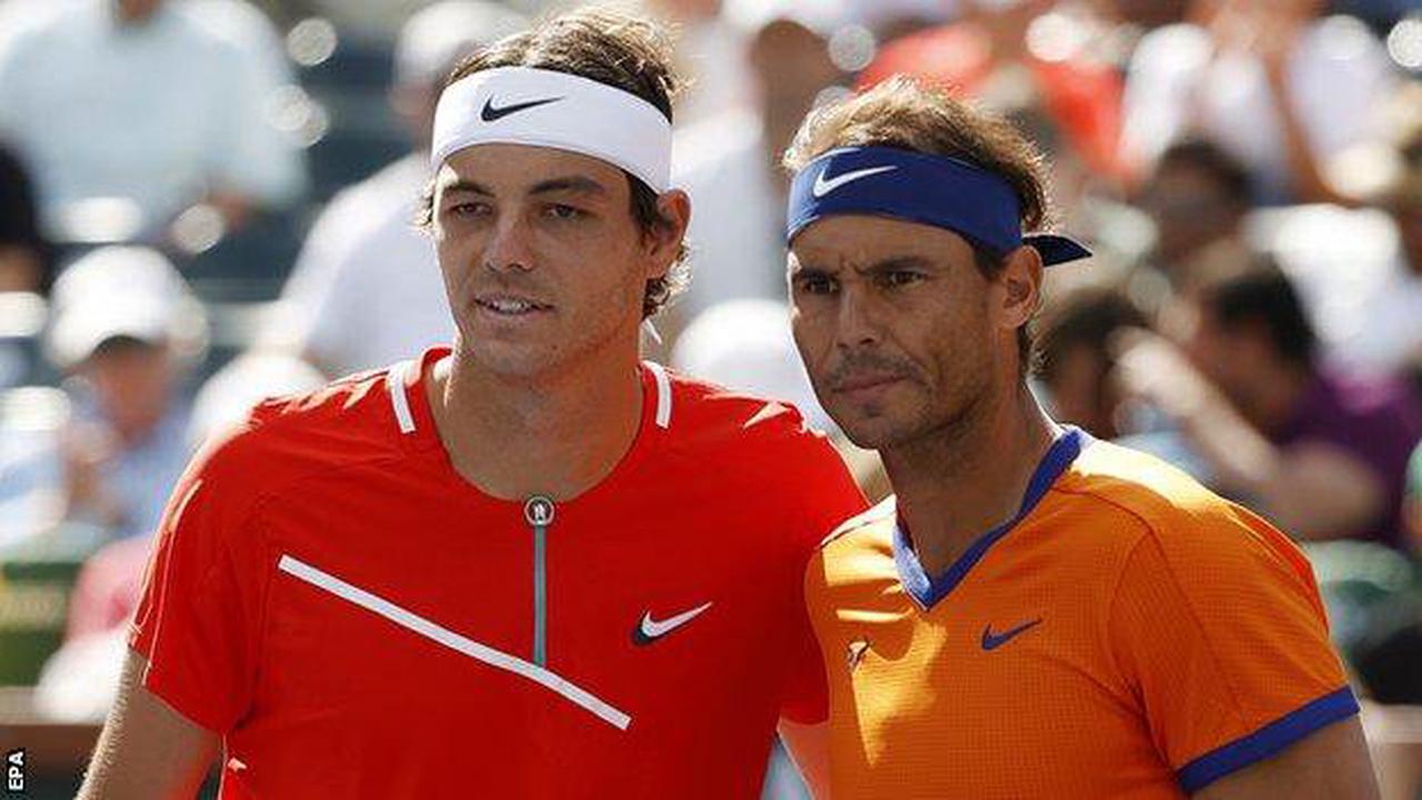 Rafael Nadal with Taylor Fritz