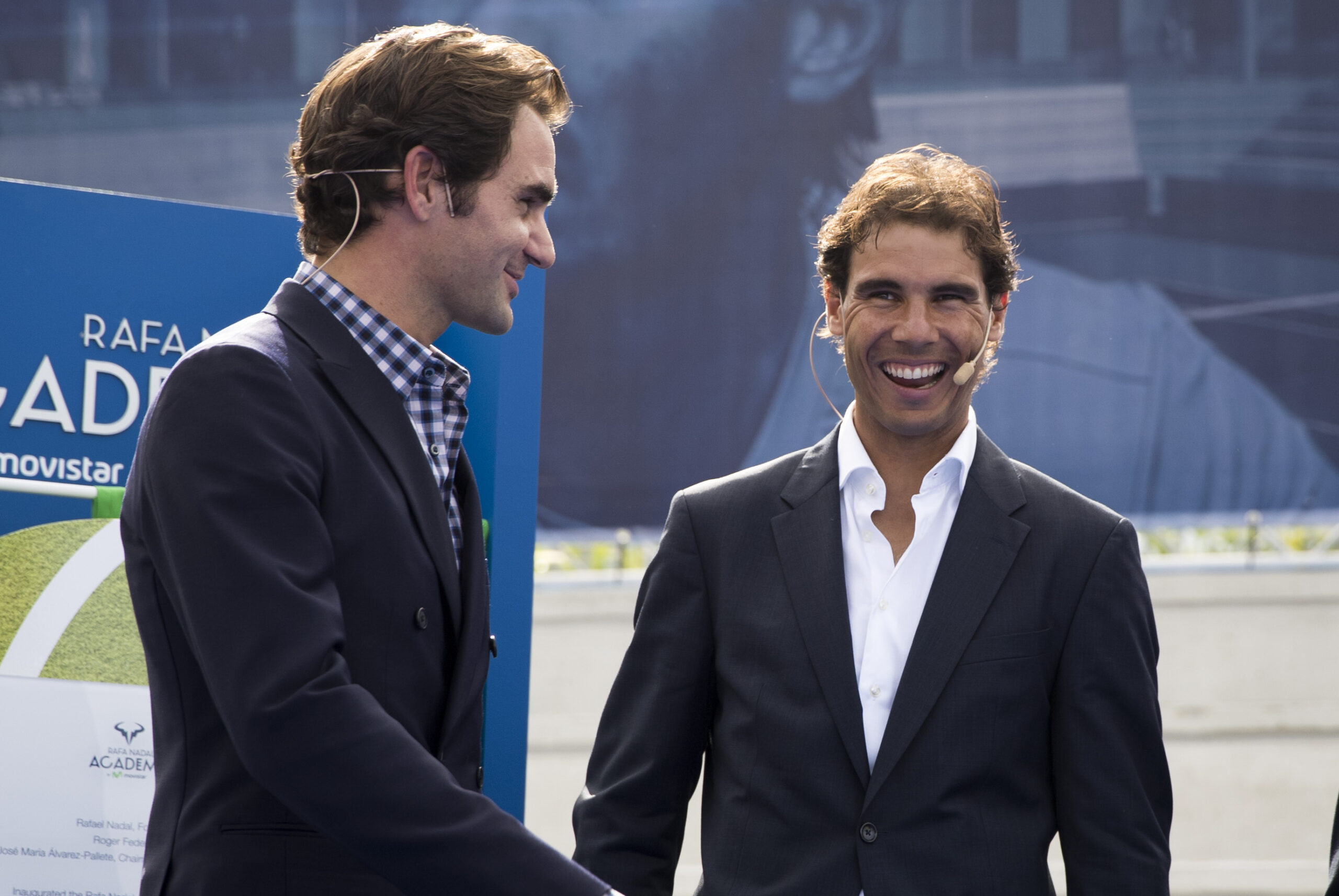 Roger Federer with Rafael Nadal