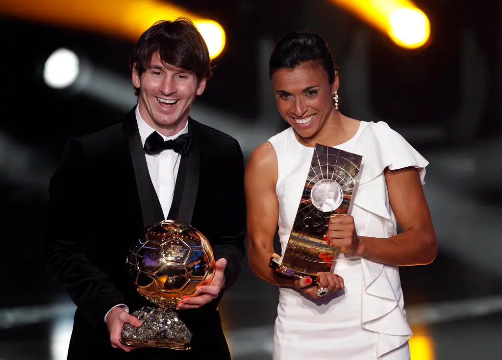 Lionel Messi and Marta