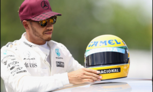 Lewis Hamilton yellow helmet