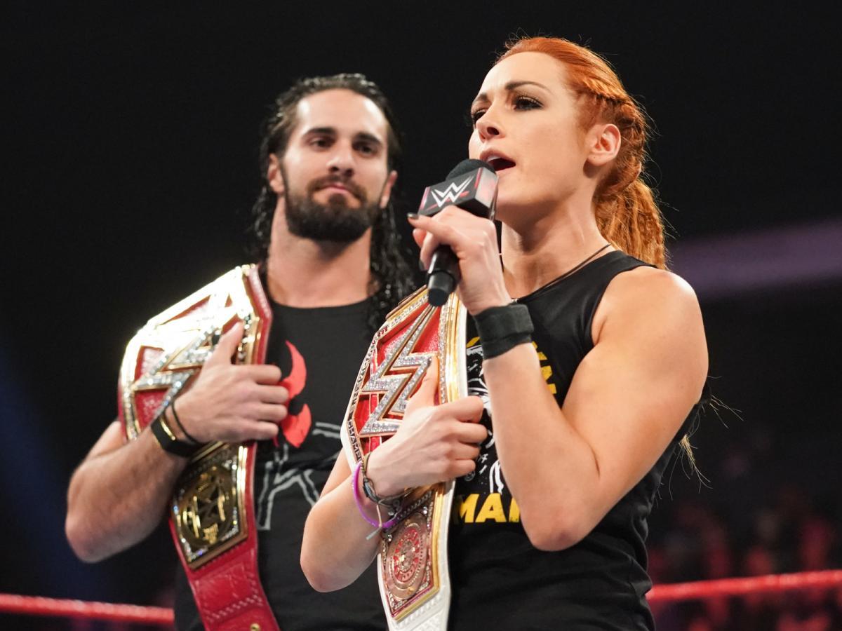 Seth Rollins and Becky Lynch