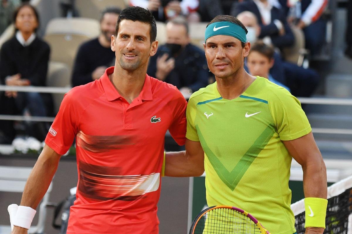 Rafael Nadal with Novak Djokovic