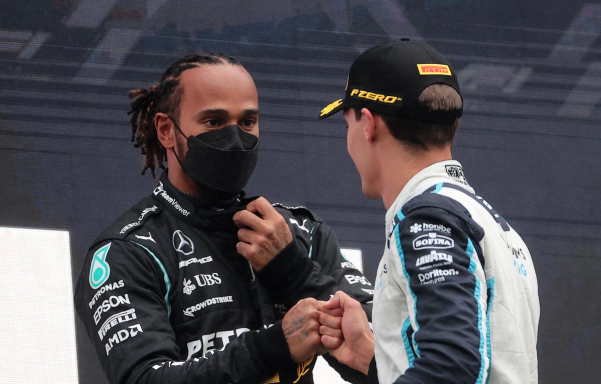 Lewis Hamilton and George Russell