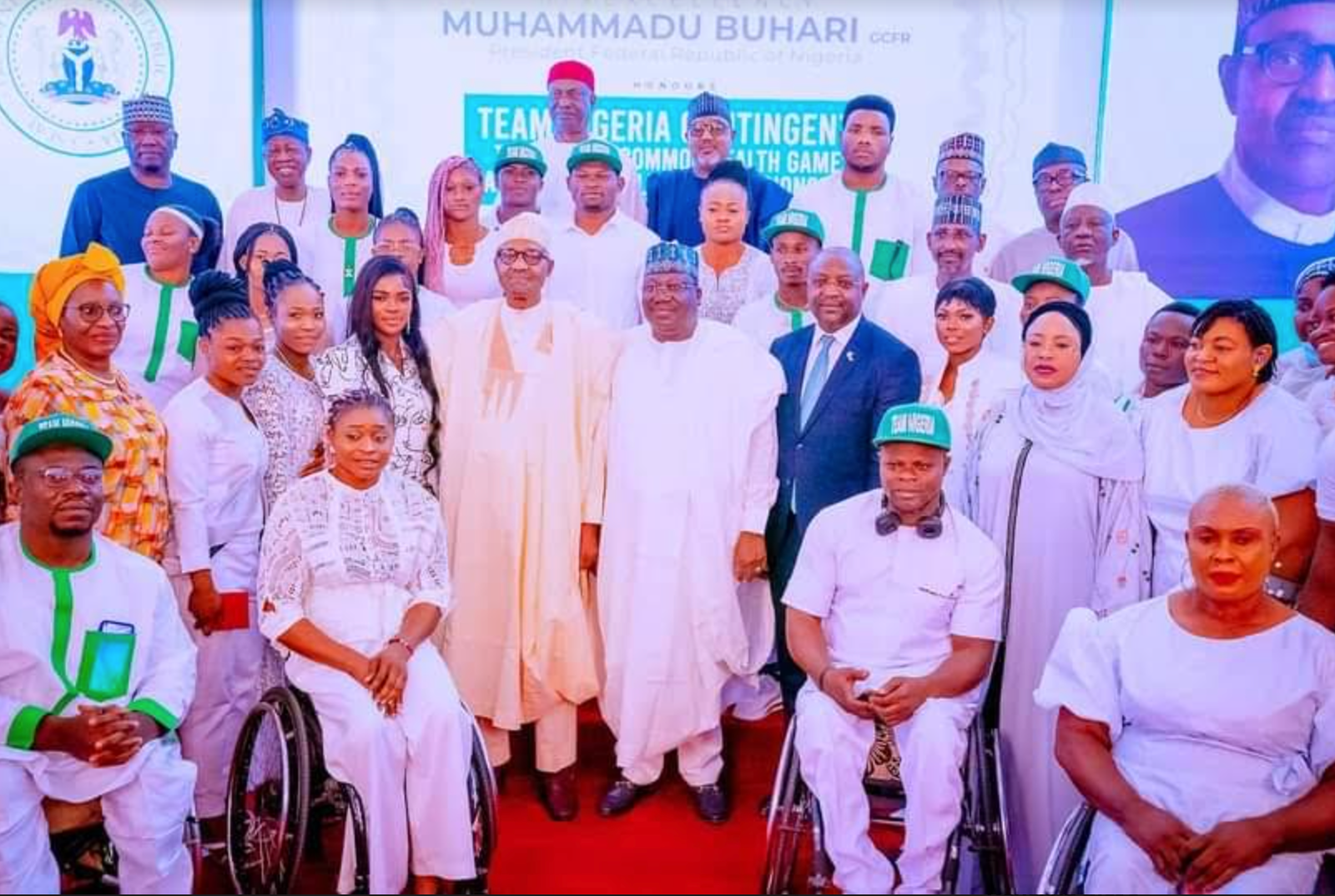 President Buhari with Team Nigeria