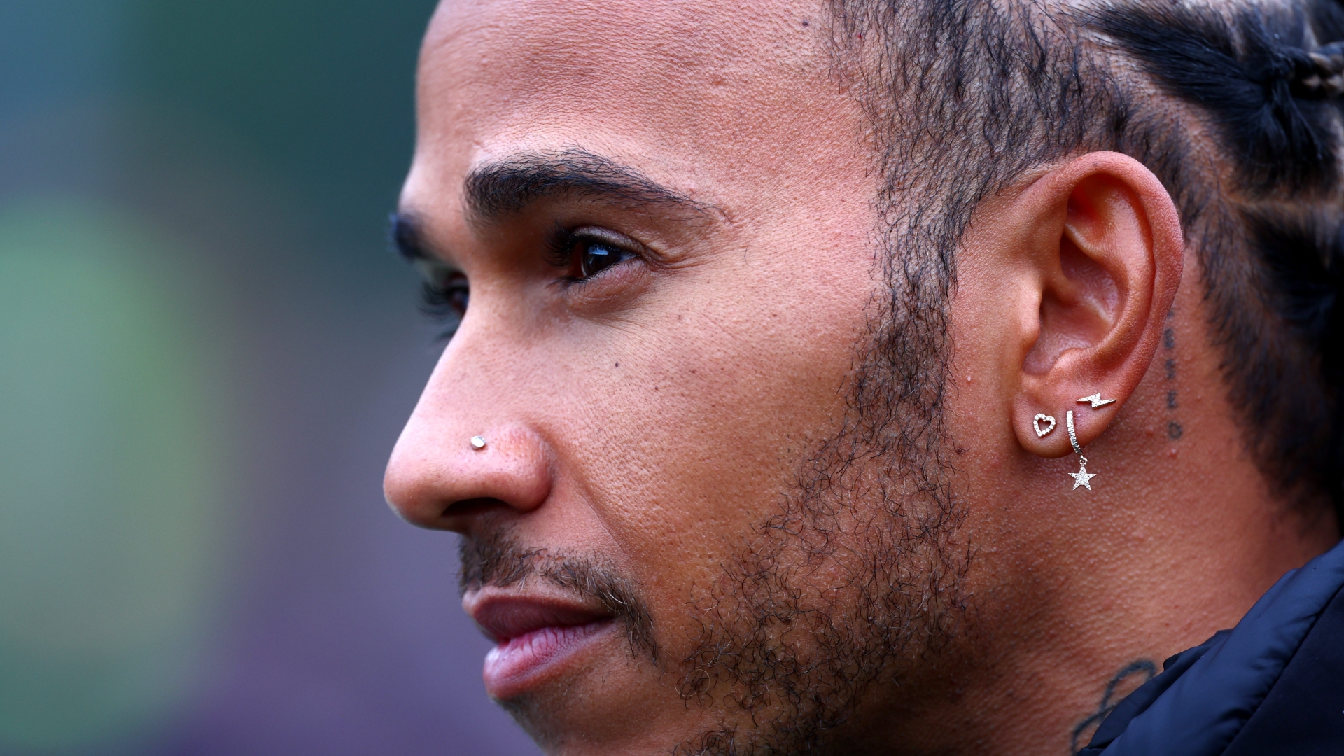 Lewis Hamilton nose stud