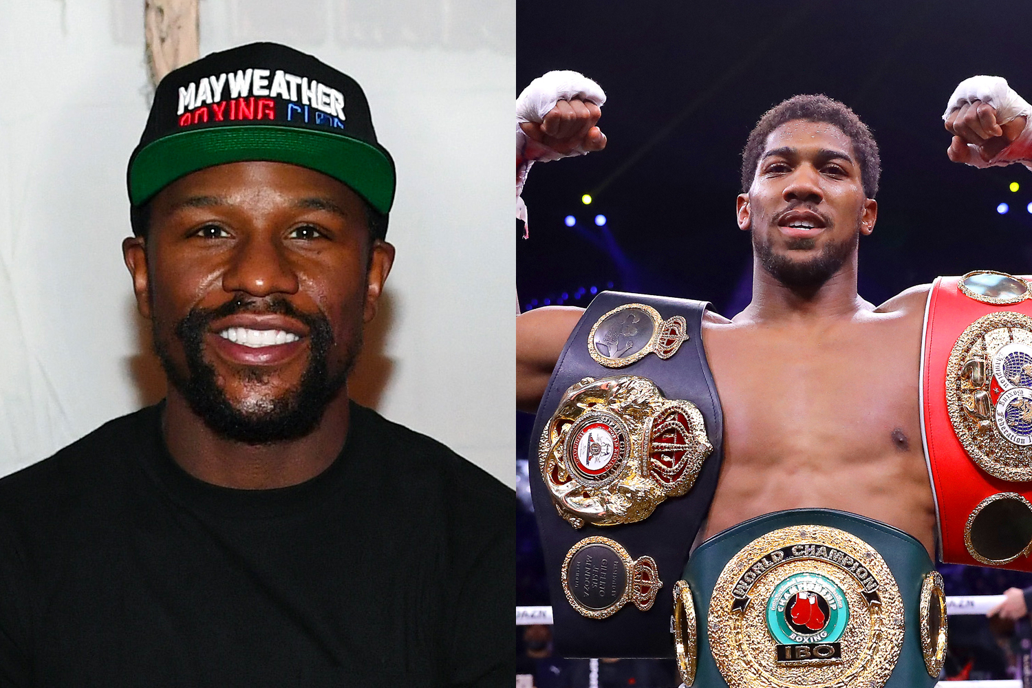 Anthony Joshua with Floyd Mayweather