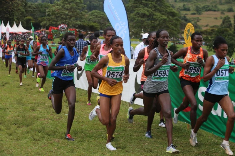 Female Athletes compete in 8 kilometers race during the Ndalat Gaa Isaiah 