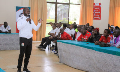 FKF CEO Barry Otieno addressing FKF Div One match officials