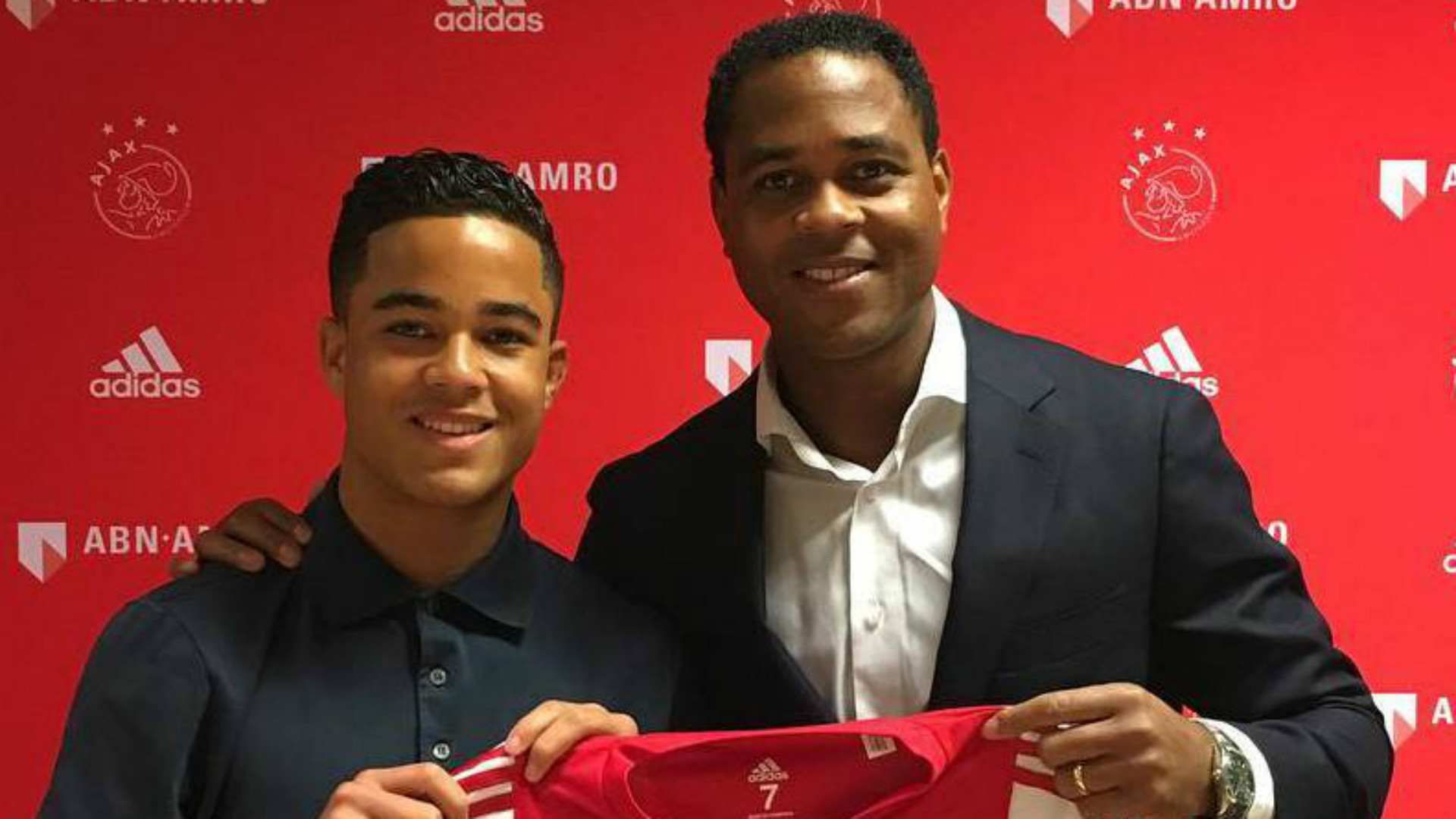 Justin Kluivert and Patrick Kluivert 