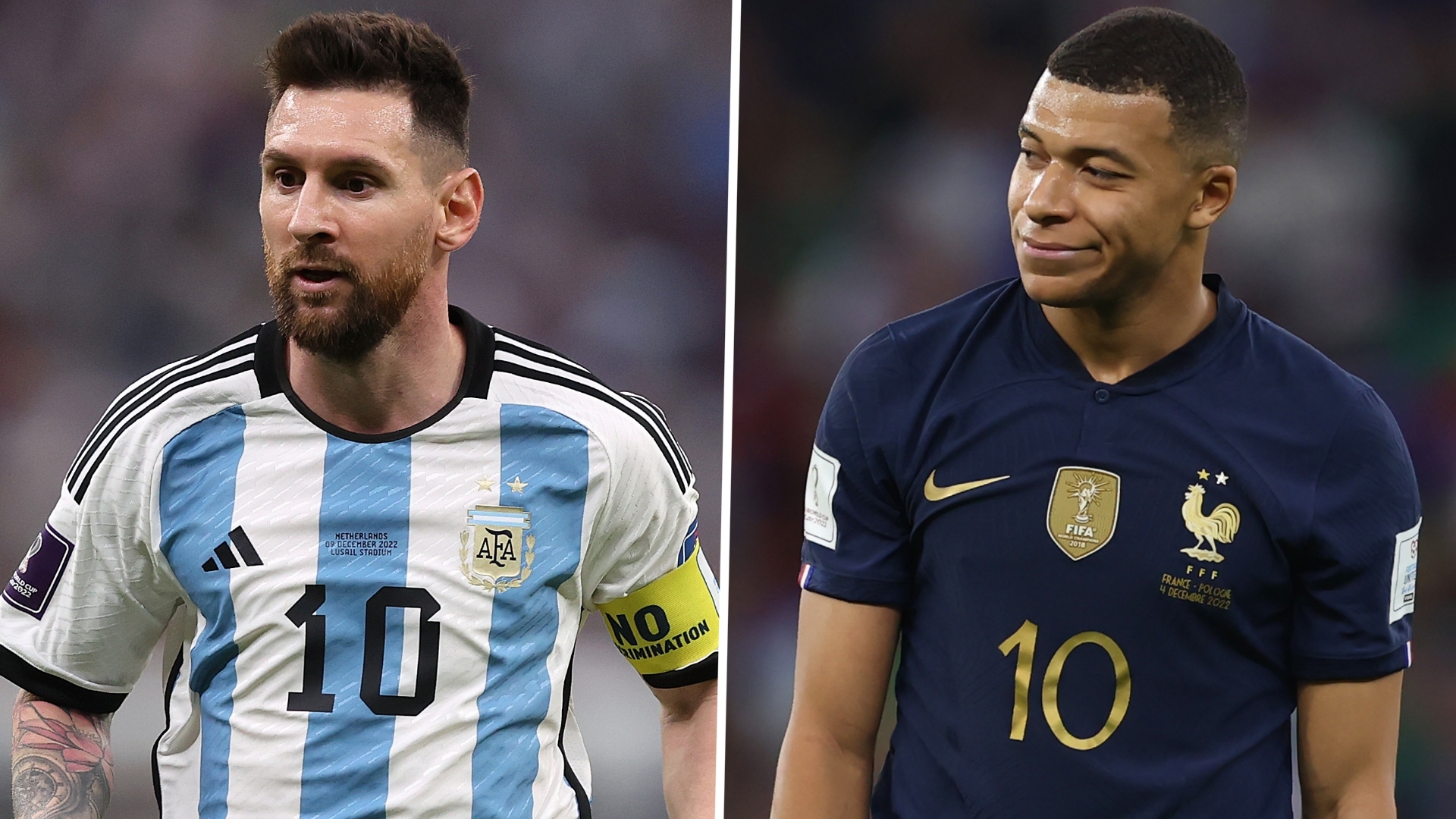 Lionel Messi and Kyllian Mbappe