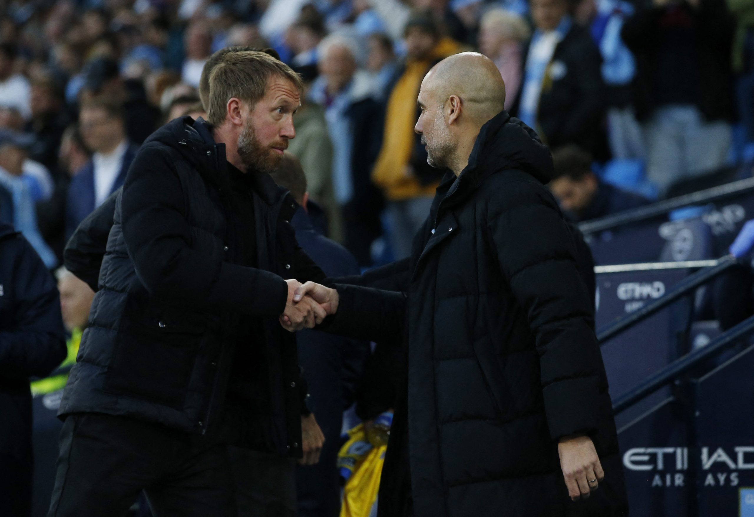 Pep Guardiola and Graham Potter[