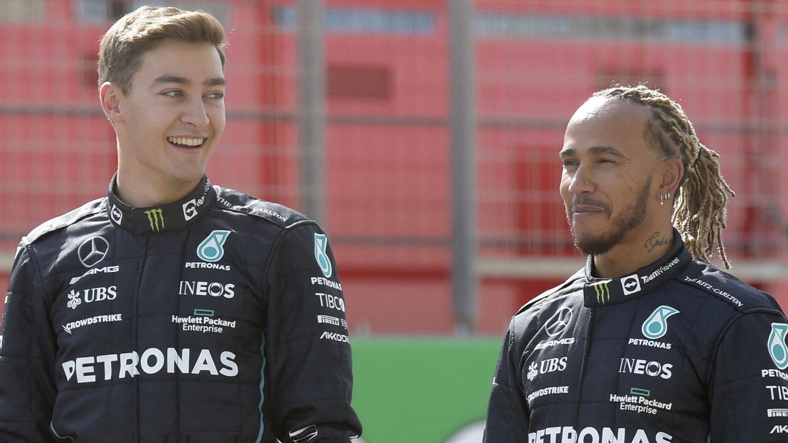 George Russels and Lewis Hamilton