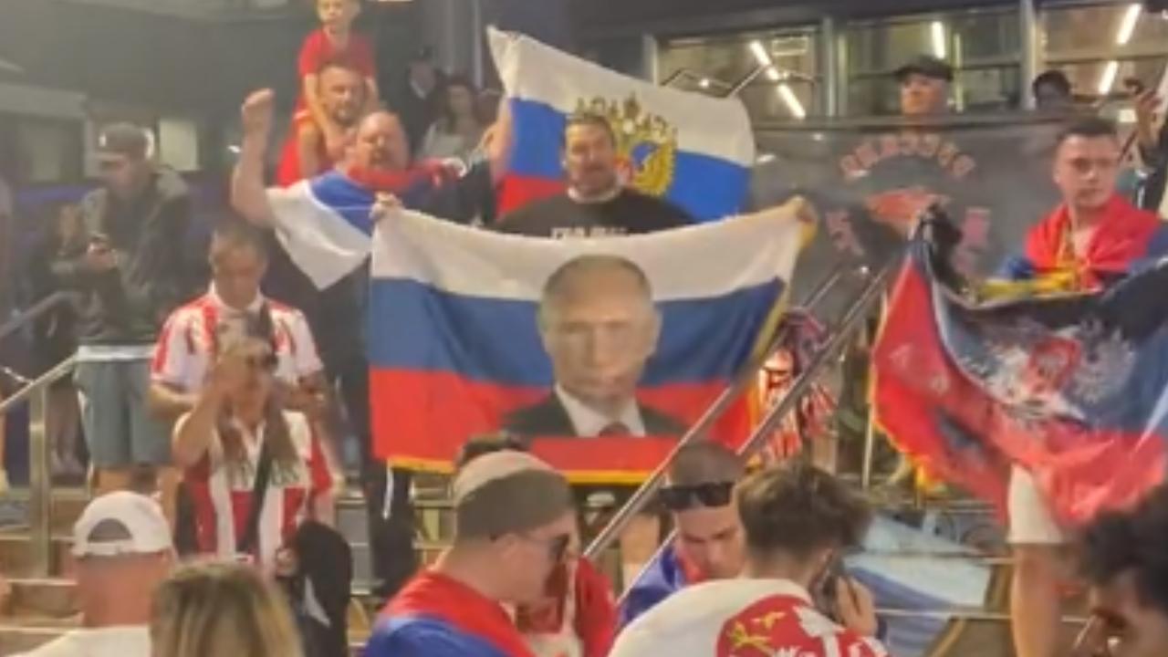 Pro-Russian fans at Australian Open