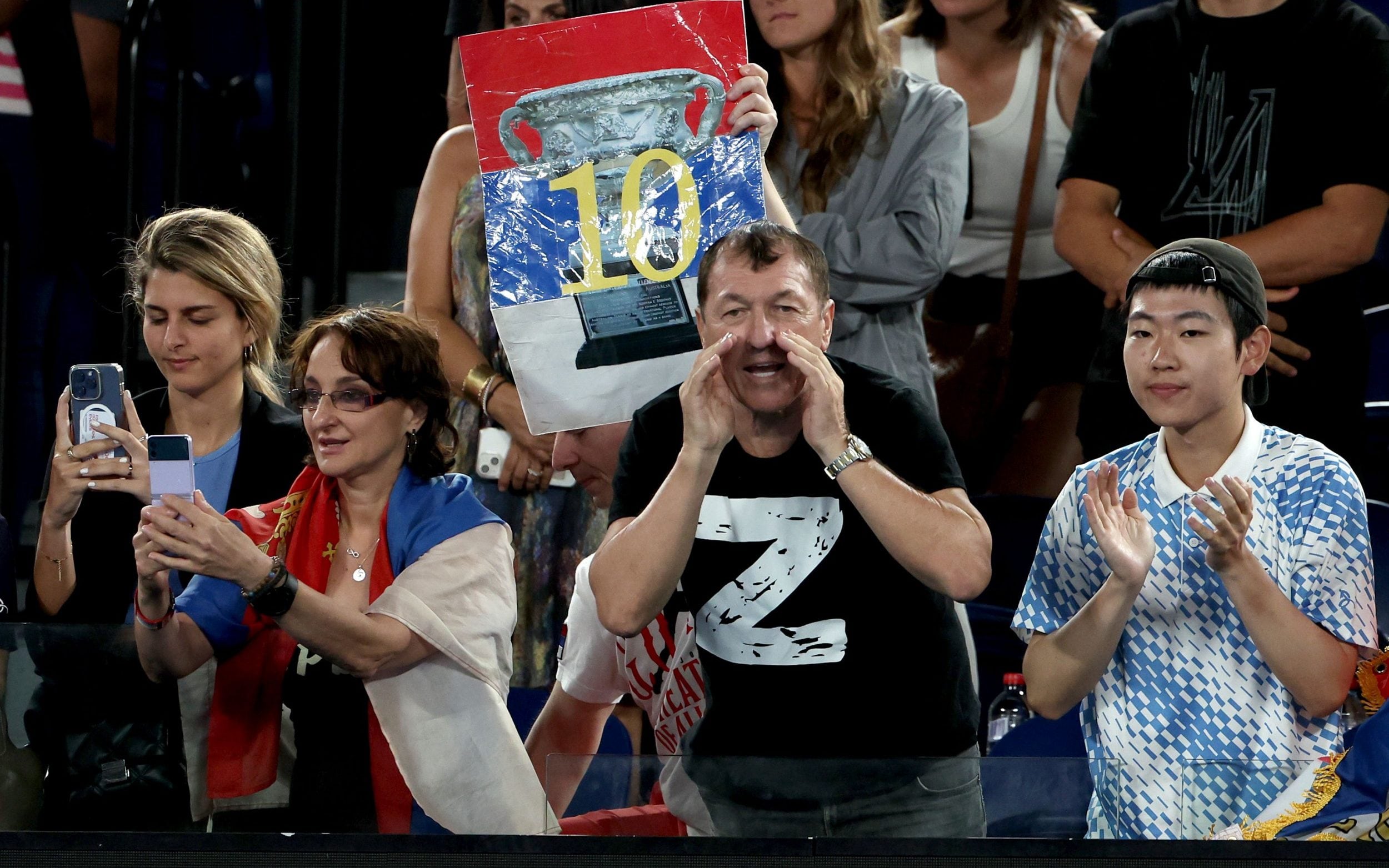 Pro-Russian fans at Australian Open