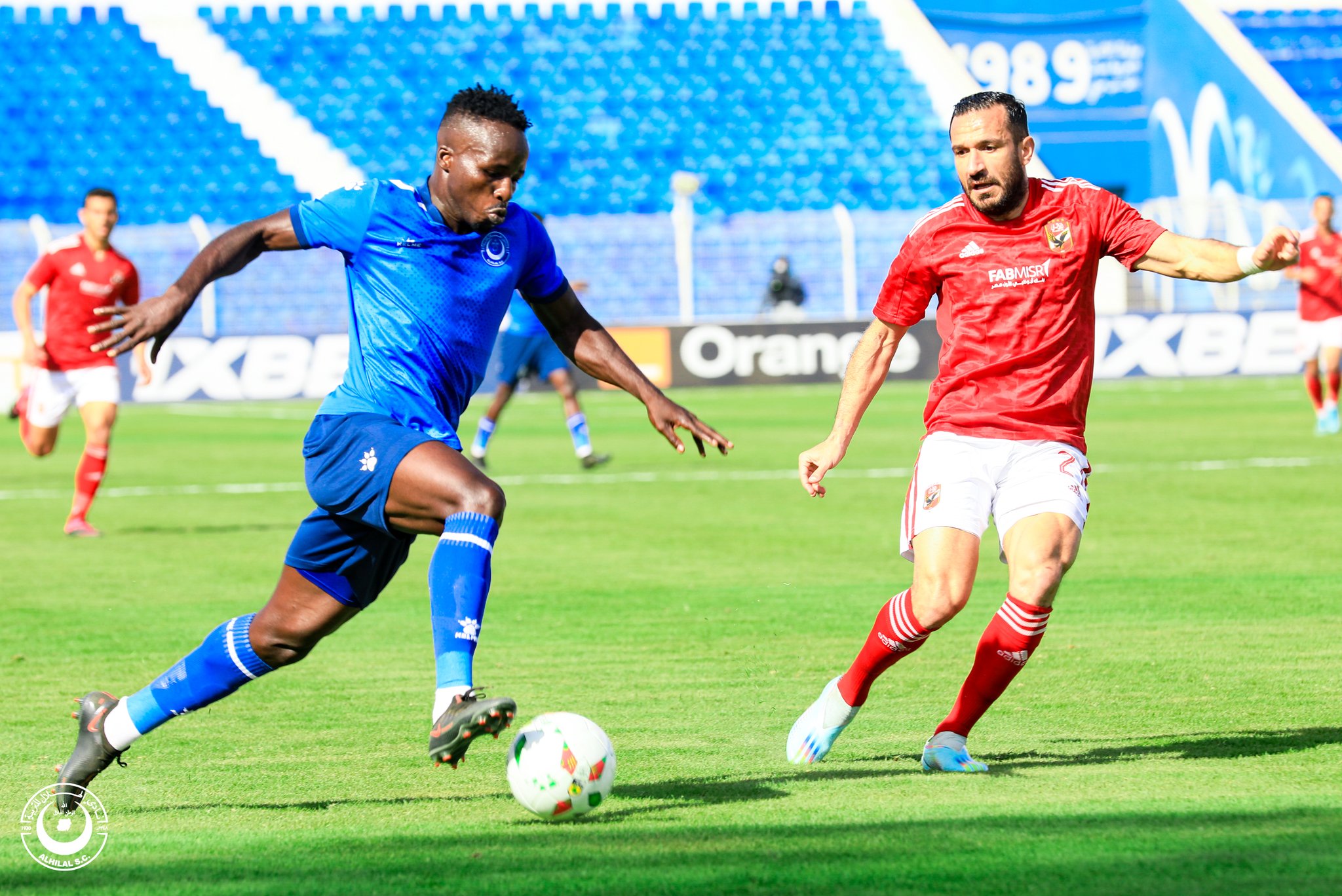 Al Ahly taking on Al Hilal in Khartoum