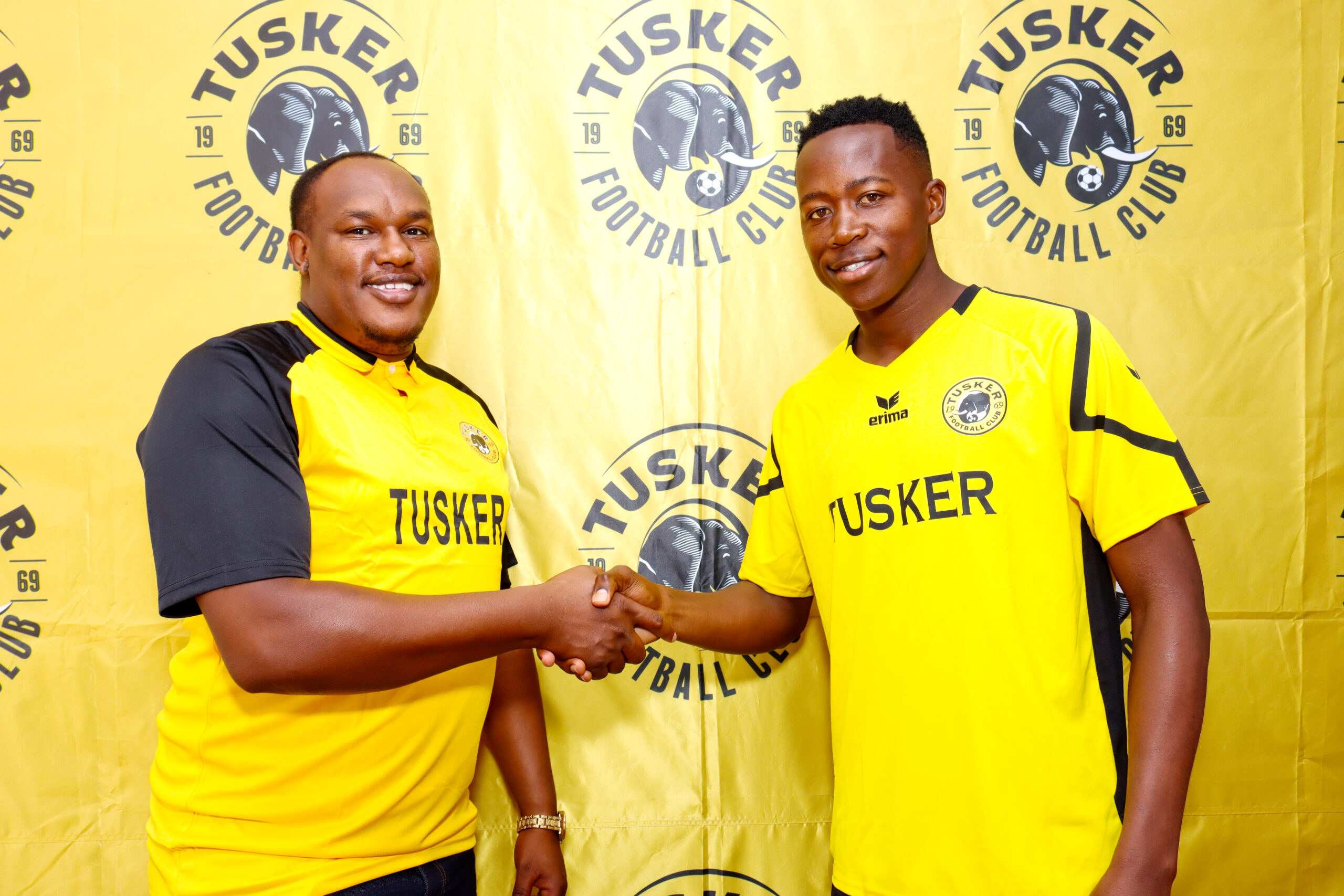 Mike Kibwage and Tusker CEO Sam Nzau