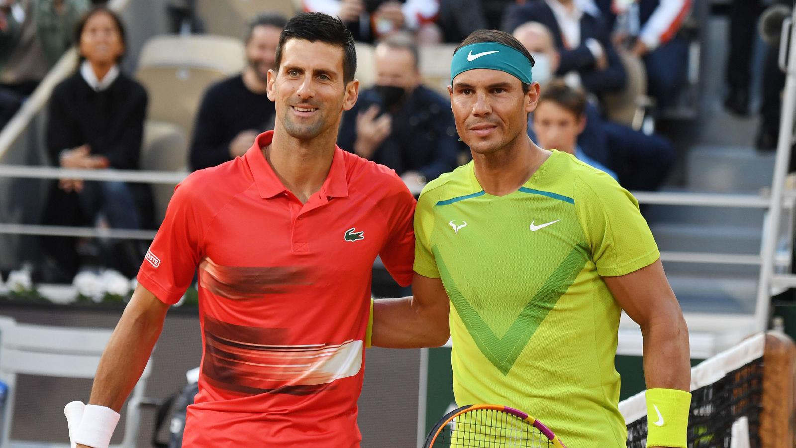 Rafael Nadal with Novak Djokovic