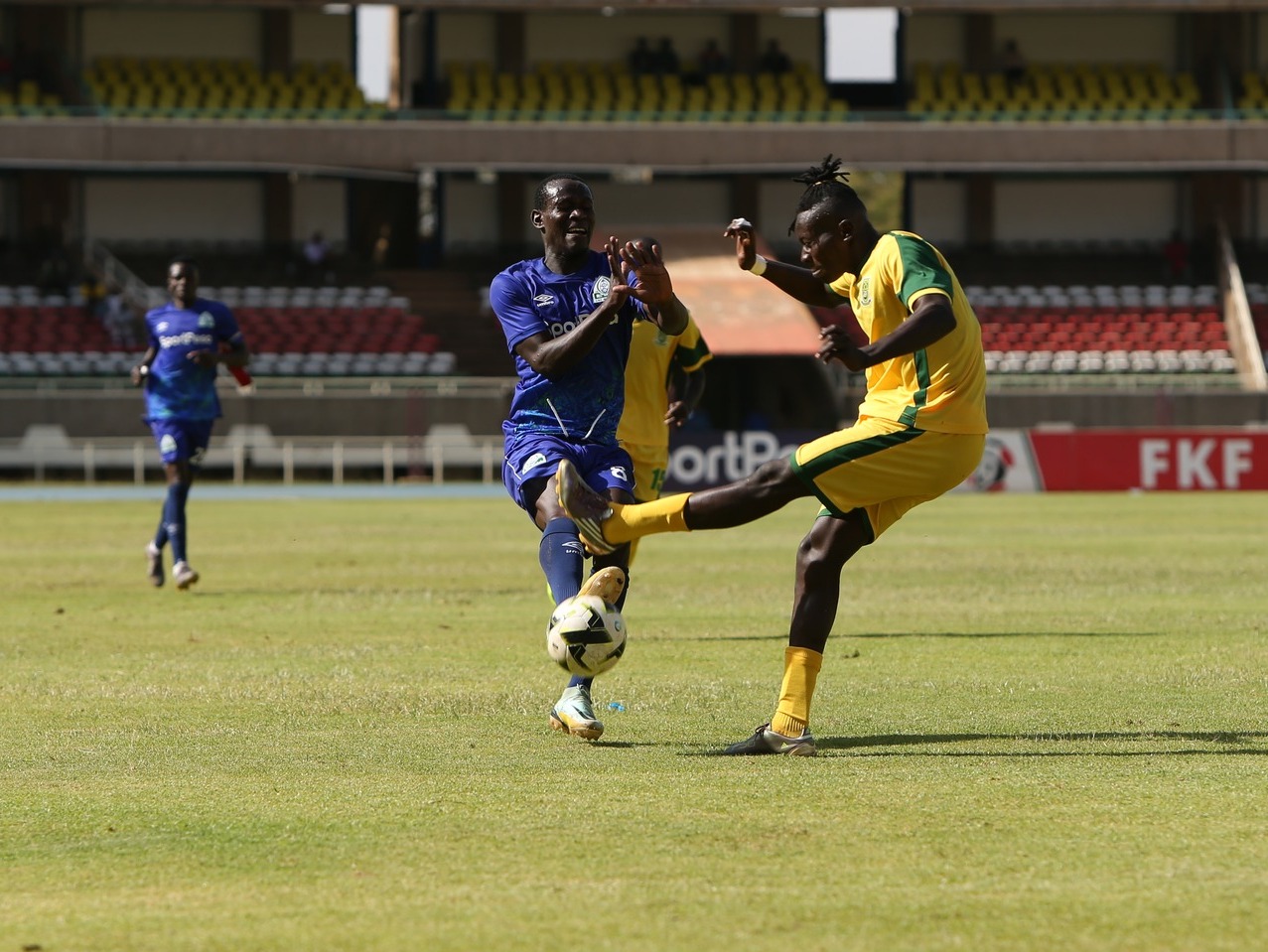 Action between Mathare United and Gor Mahia