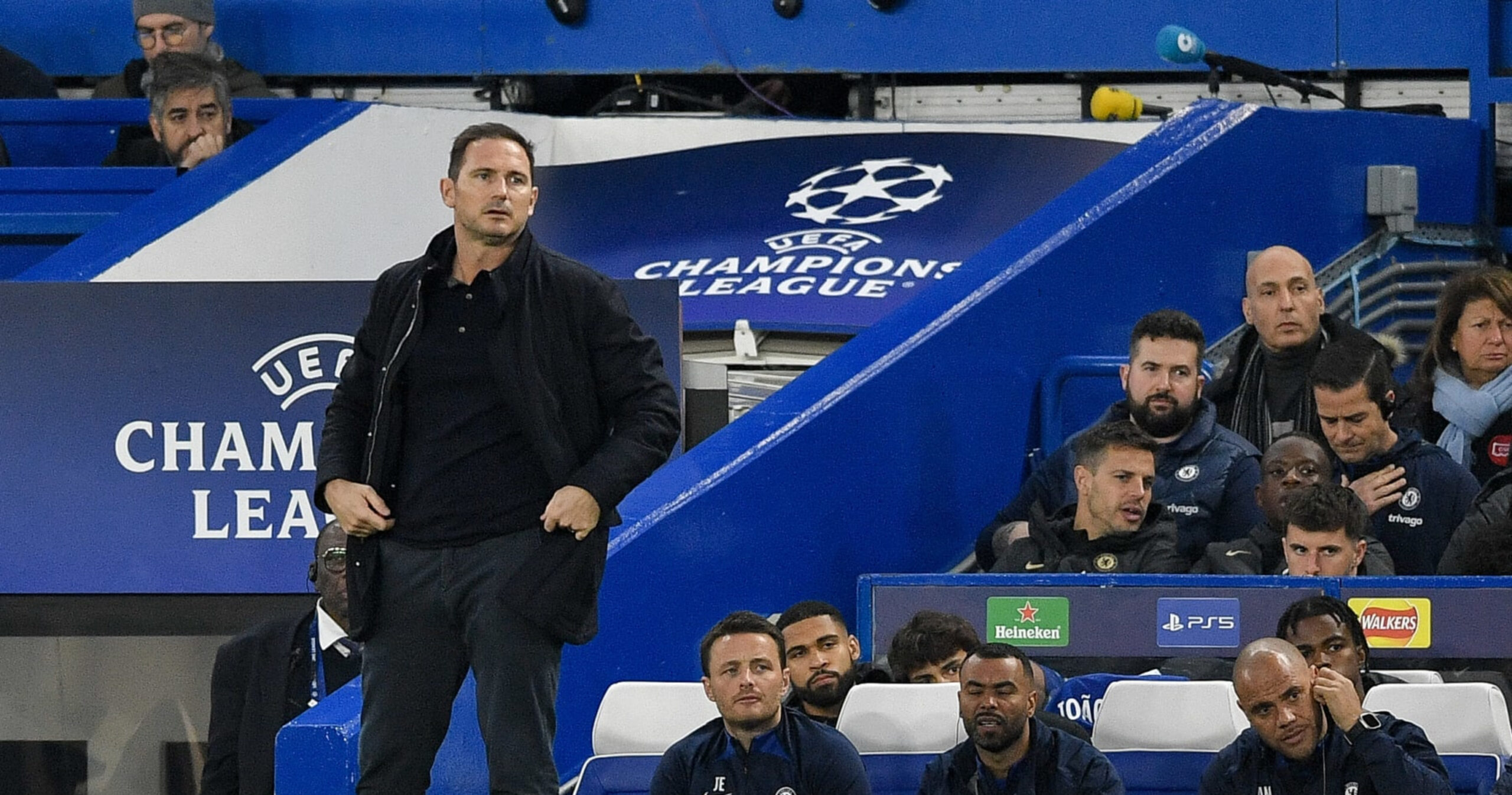 Chelsea 0-2 Real Madrid; UEFA Champions League, interim manager Frank Lampard.