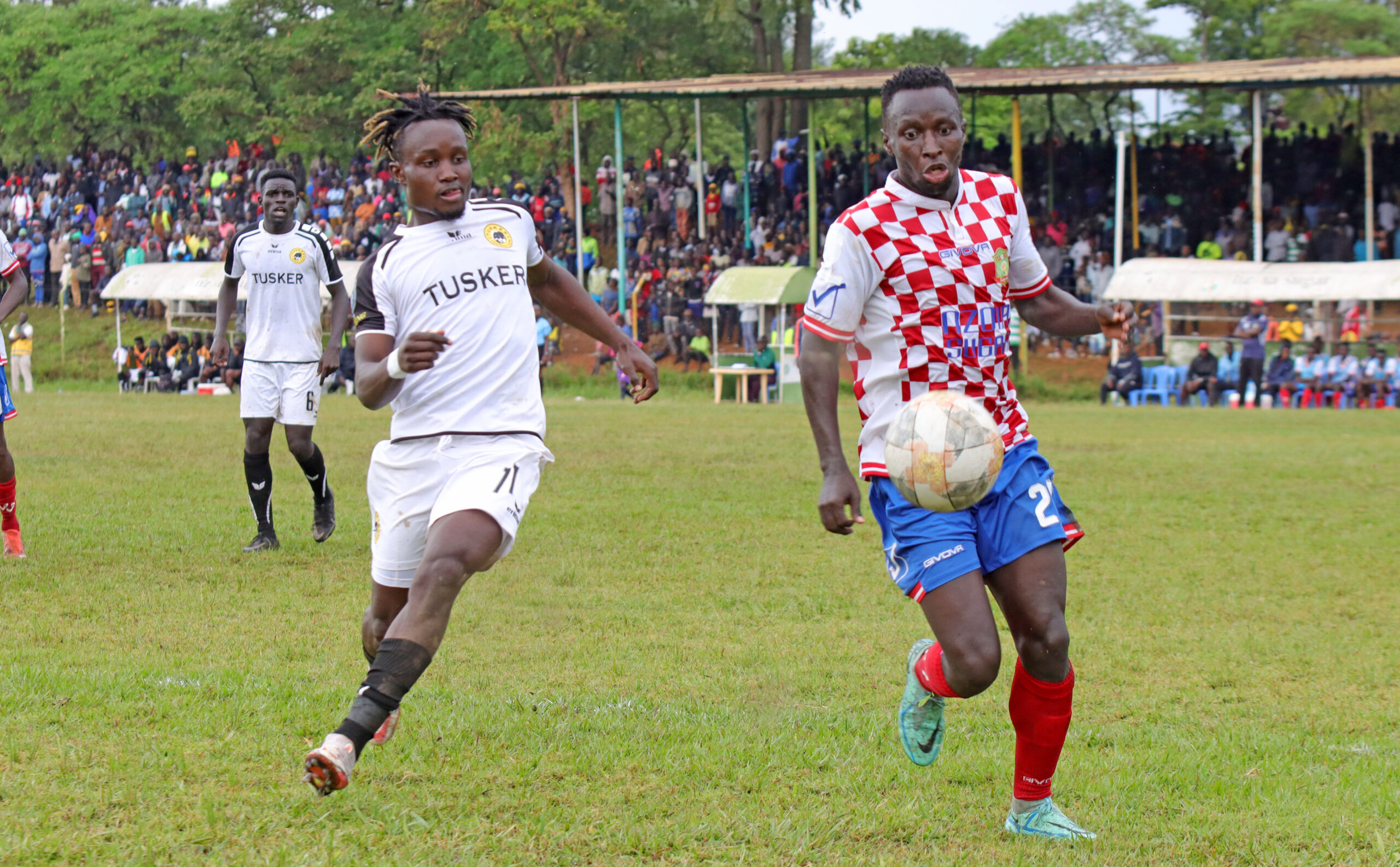 Lawrence Luvanda in action against Nzoia Sugar