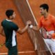 Carlos Alcaraz with Novak Djokovic