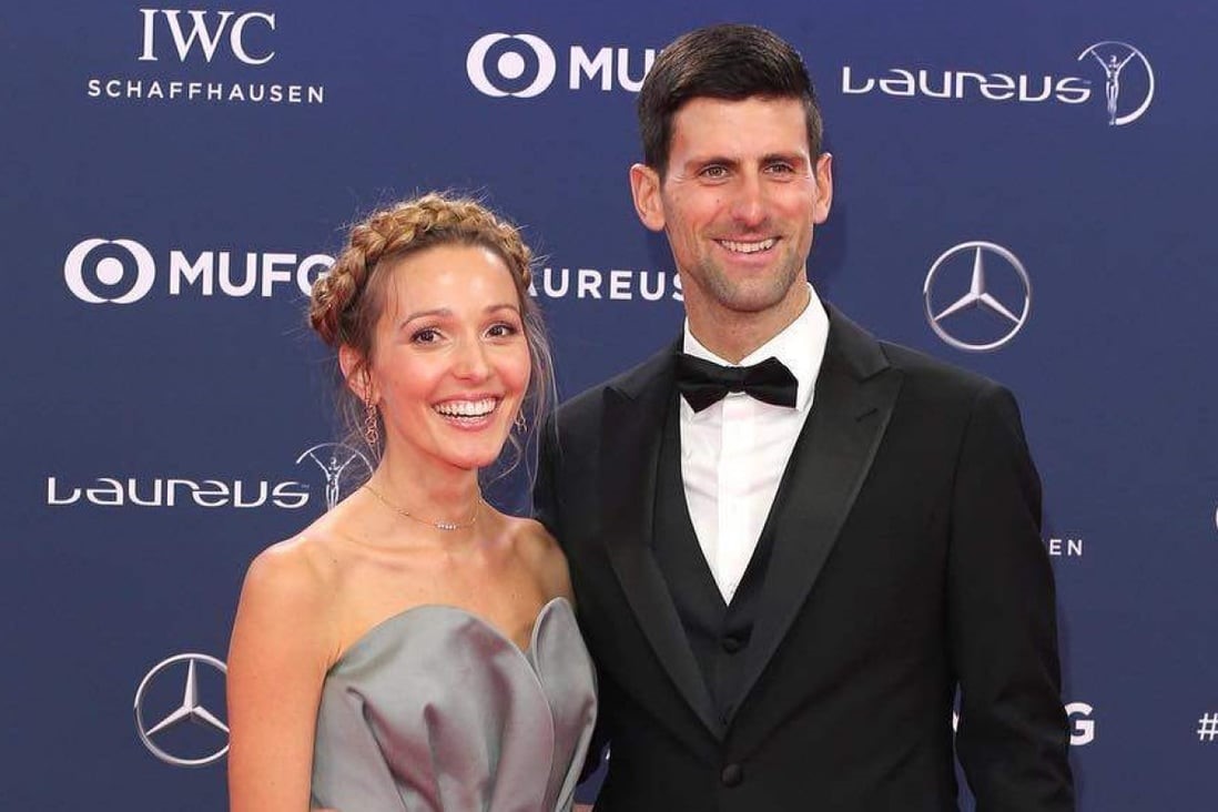 Novak Djokovic wife grand slam