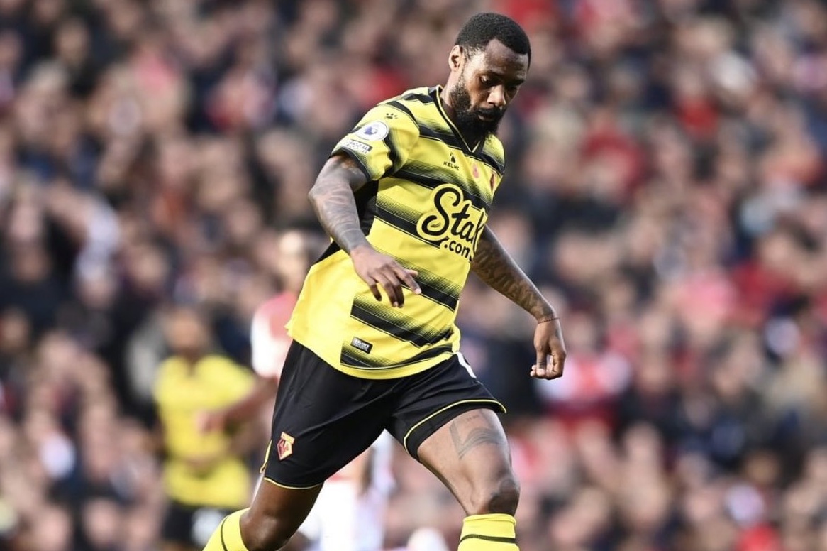 Nicolas Nkoulou playing for Watford