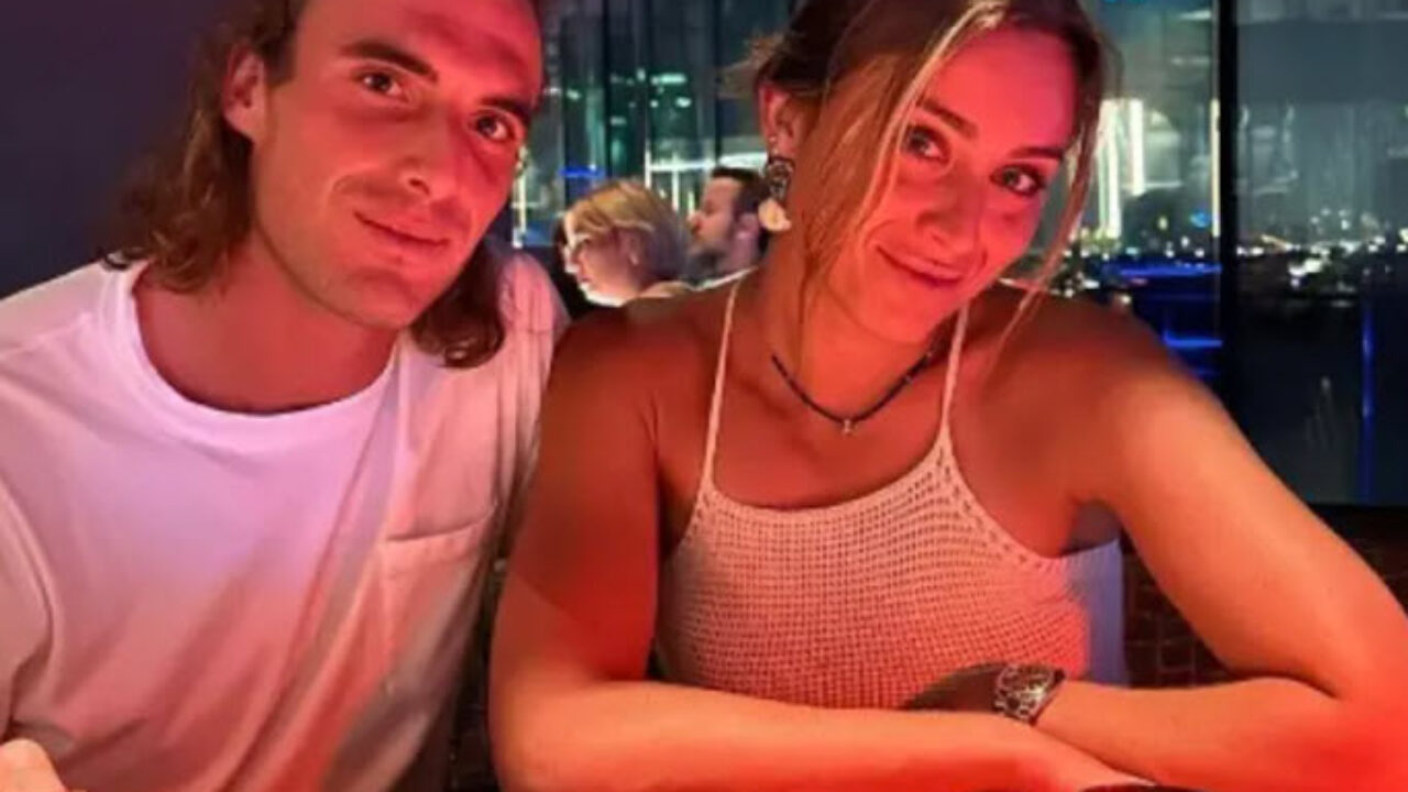 Stefanos Tsitsipas with Paula Badosa