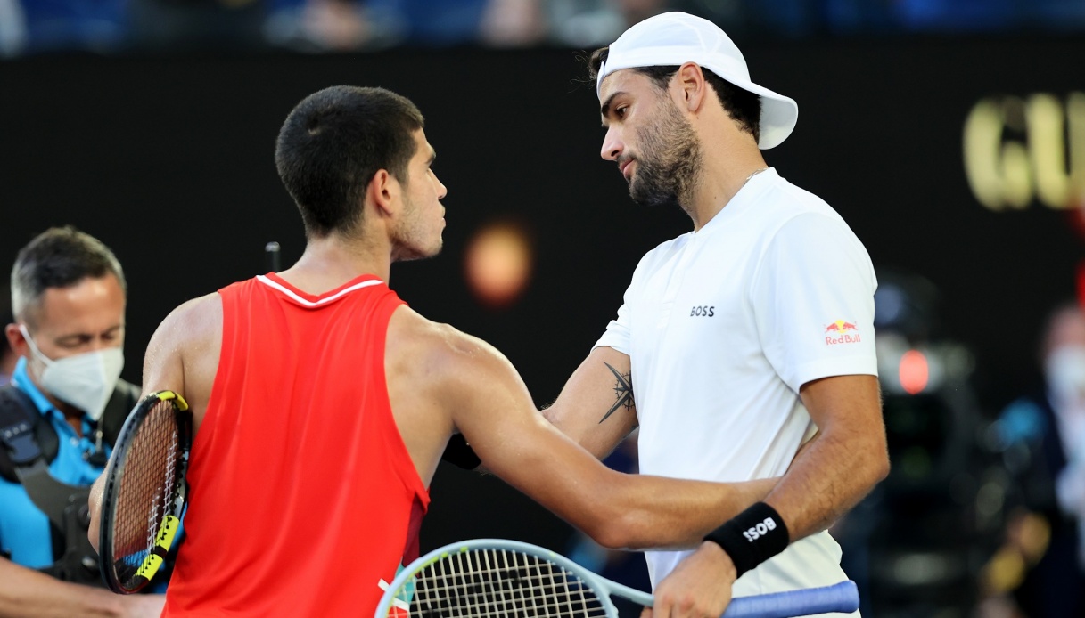 Matteo Berrettini with Carlos Alcaraz