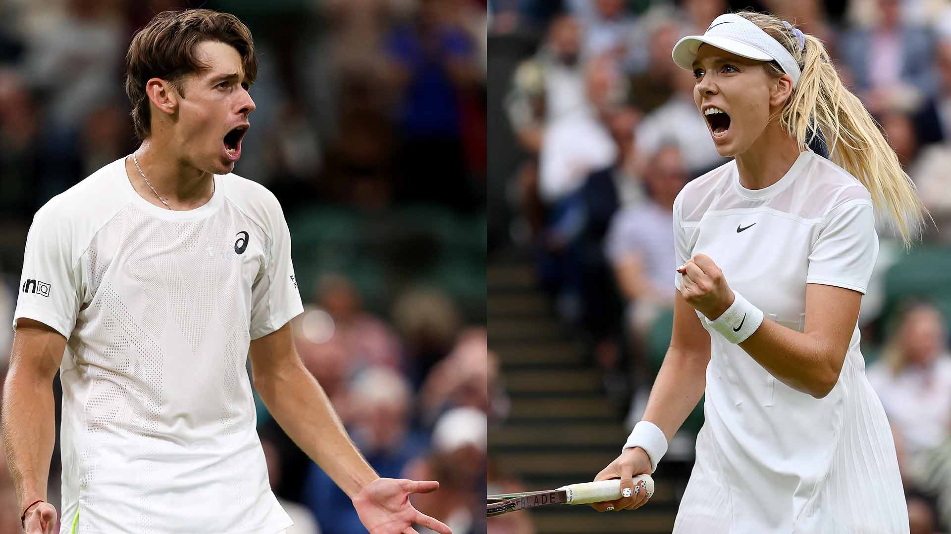 tennis couples playing mixed doubles Wimbledon