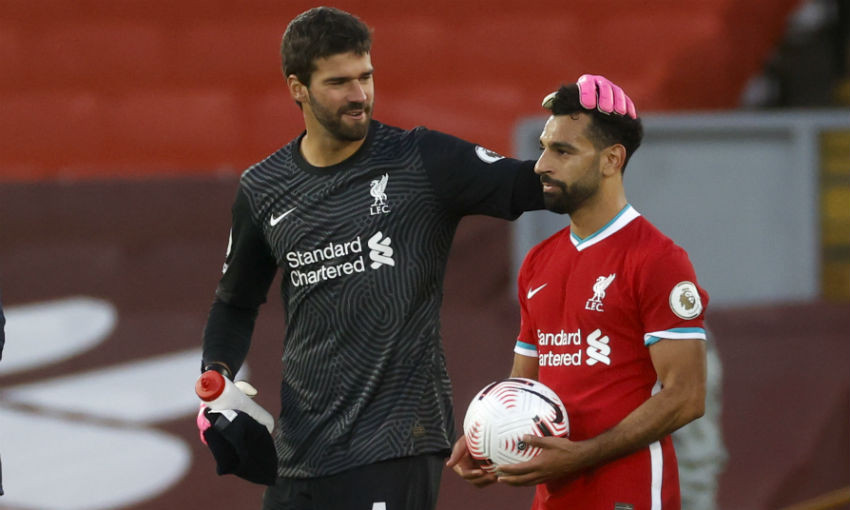 Alisson Becker and Mohamed Salah Saudi Arabia