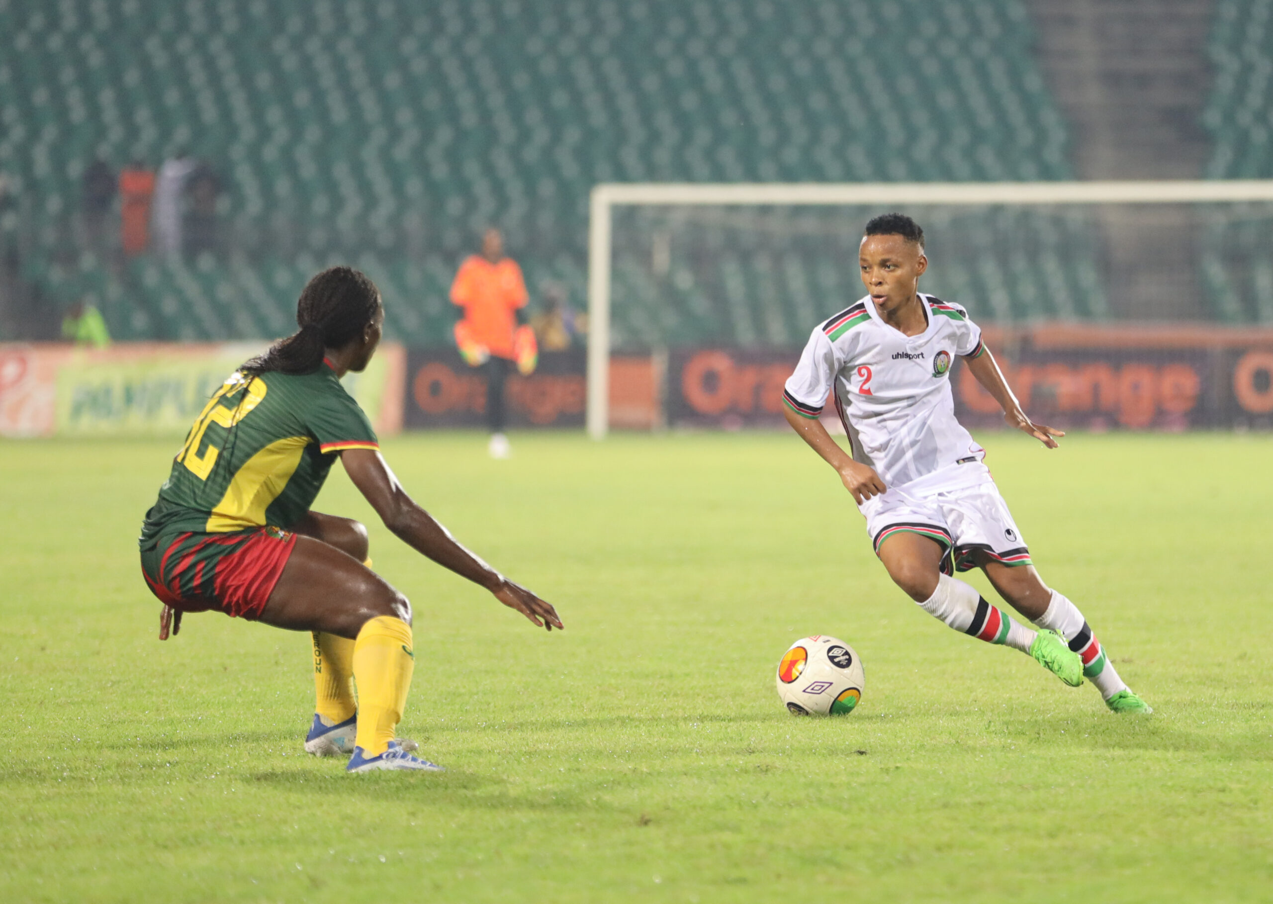 Harambee Starlets taking on Cameroon in Douala
