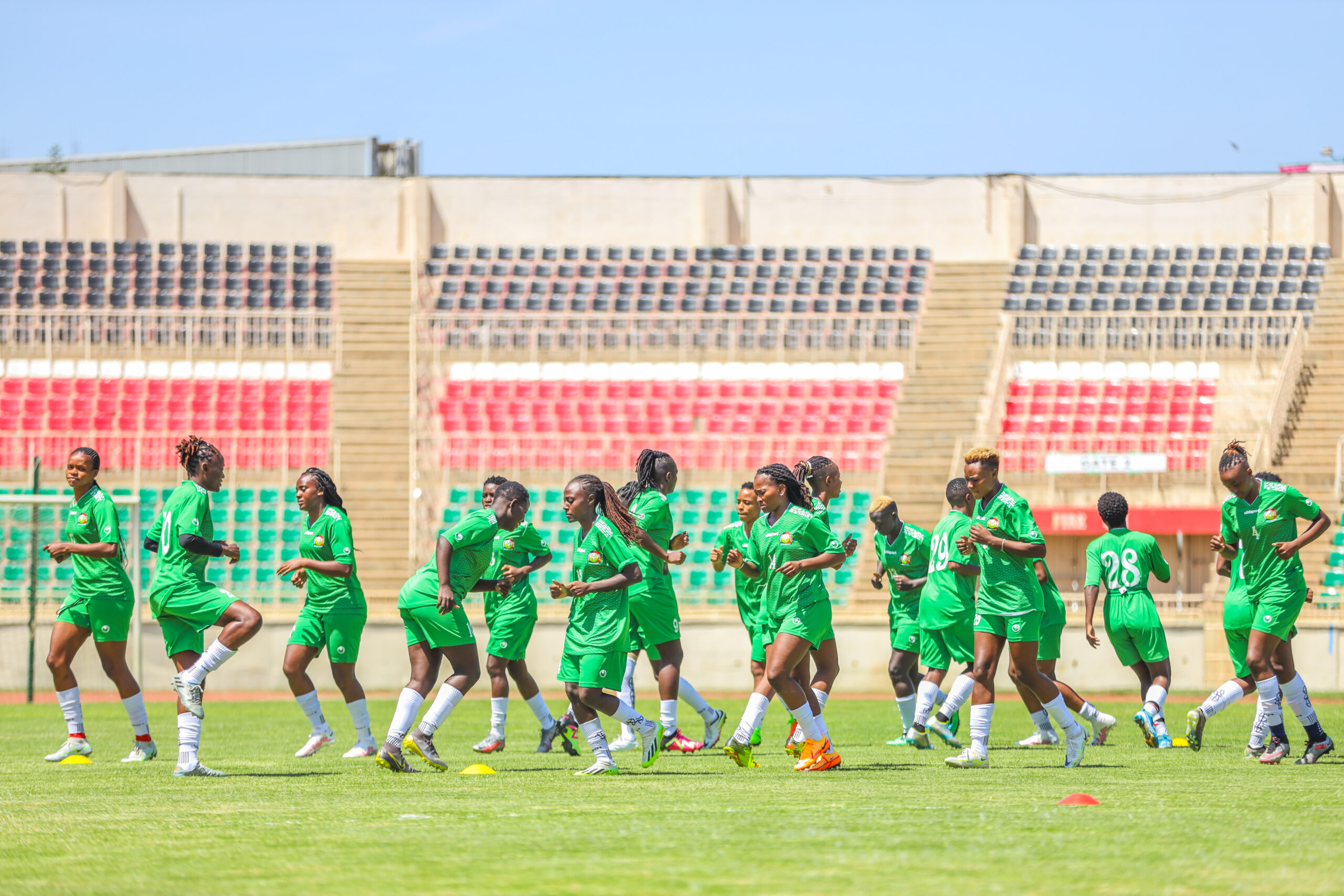 Harambee Starlets players in training