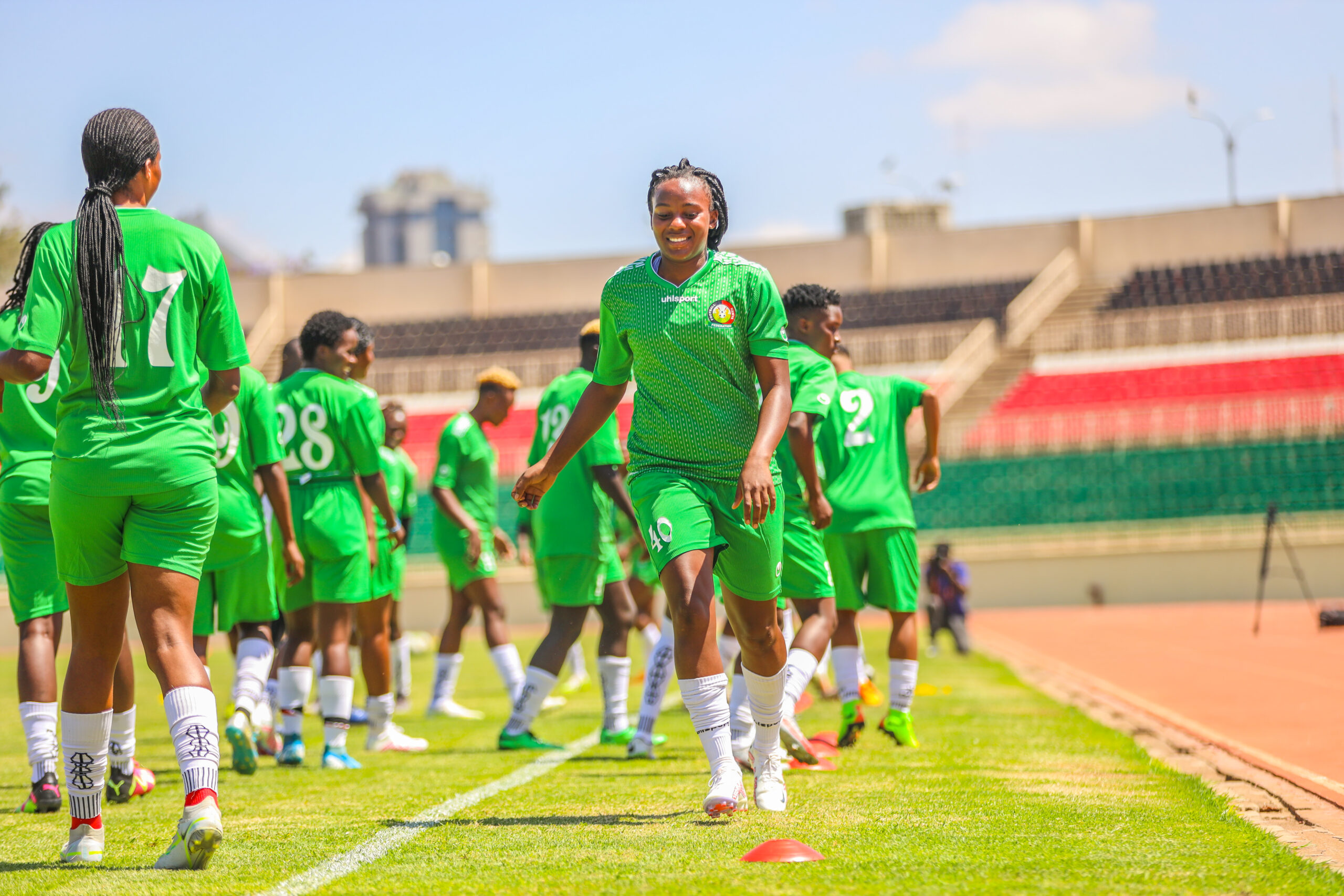 Harambee Starlets players in training